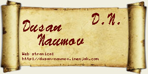 Dušan Naumov vizit kartica